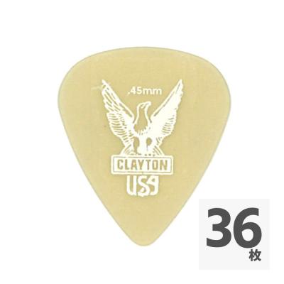 Clayton USA Ultem Gold 0.45mm スタンダード ギターピック×36枚