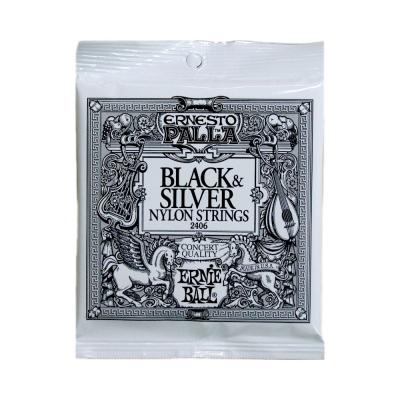 ERNIE BALL 2406/ブラック/シルバー ガット弦×6SET