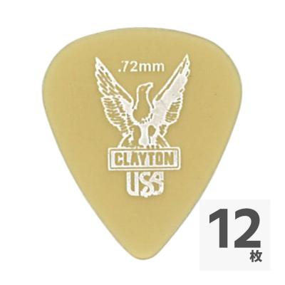 Clayton USA Ultem Gold 0.72mm スタンダード ギターピック×12枚