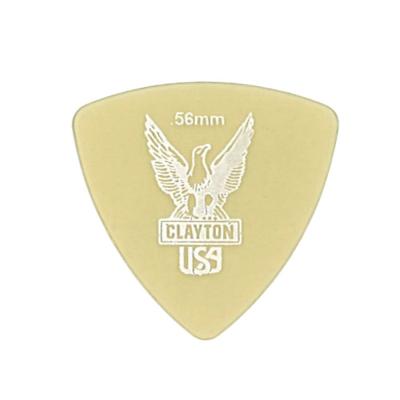 Clayton USA Ultem Gold 0.56mm 丸肩トライアングル ギターピック×12枚