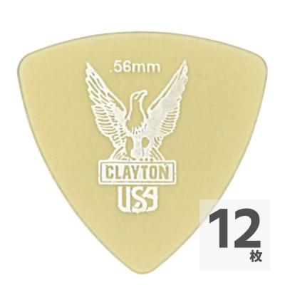 Clayton USA Ultem Gold 0.56mm 丸肩トライアングル ギターピック×12枚