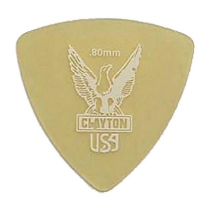 Clayton USA Ultem Gold 0.80mm 丸肩トライアングル ギターピック×12枚
