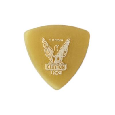 Clayton USA Ultem Gold 1.07mm 丸肩トライアングル ギターピック×12枚