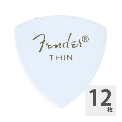 Fender 346 Shape Classic Celluloid Picks Thin White フェンダー ギターピック トライアングル(おにぎり)型