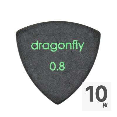 dragonfly PICK TR 0.8 BLACK ギターピック×10枚