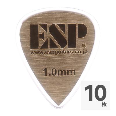ESP PT-HL10 GOLD ヘアライン ティアドロップ型 ギターピック×10枚