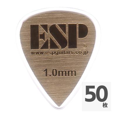 ESP PT-HL10 GOLD ヘアライン ティアドロップ型 ギターピック×50枚