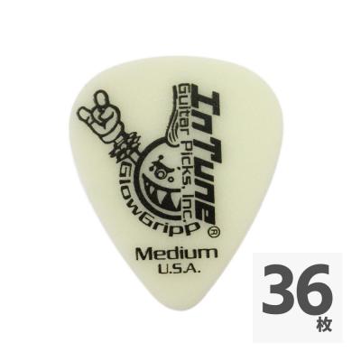 In Tune Guitar Picks Glow Gripp Guitar Picks GGP1-W71 Medium 0.71mm White ギターピック×36枚
