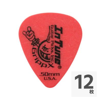 In Tune Guitar Picks DGP1-C50 GrippX-X 0.50mm Red ギターピック×12枚