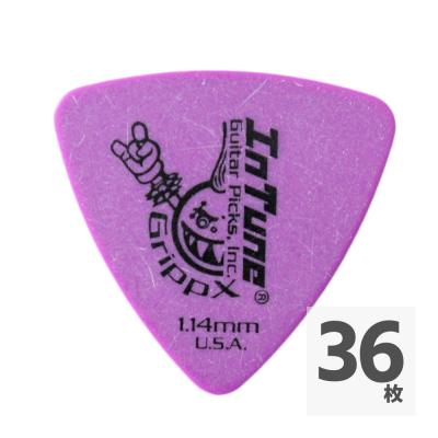 In Tune Guitar Picks DGP2-C114 GrippX-XXX 1.14mm Purple ギターピック×36枚