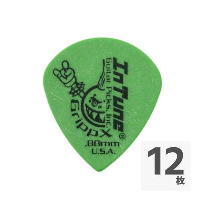 In Tune Guitar Picks DGP4-C88 GrippX-XJJ 0.88mm Green ギターピック×12枚