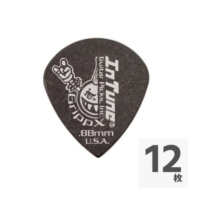 In Tune Guitar Picks DGP3-B88 GrippX-XJb 0.88mm Black ギターピック×12枚