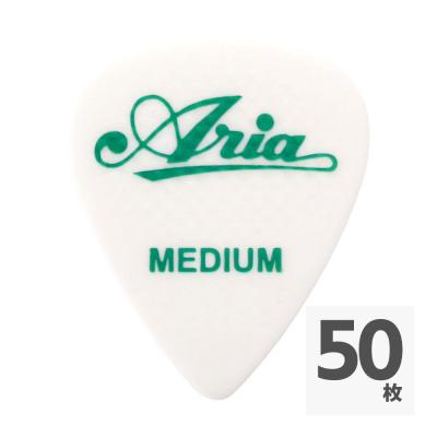 ARIA RUBBER GRIP Tear Drop MEDIUM WH×50枚 ギターピック