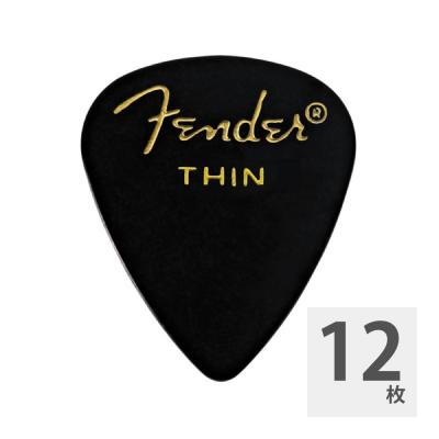Fender 351 Shape Classic Picks Black Thin ピック×12枚
