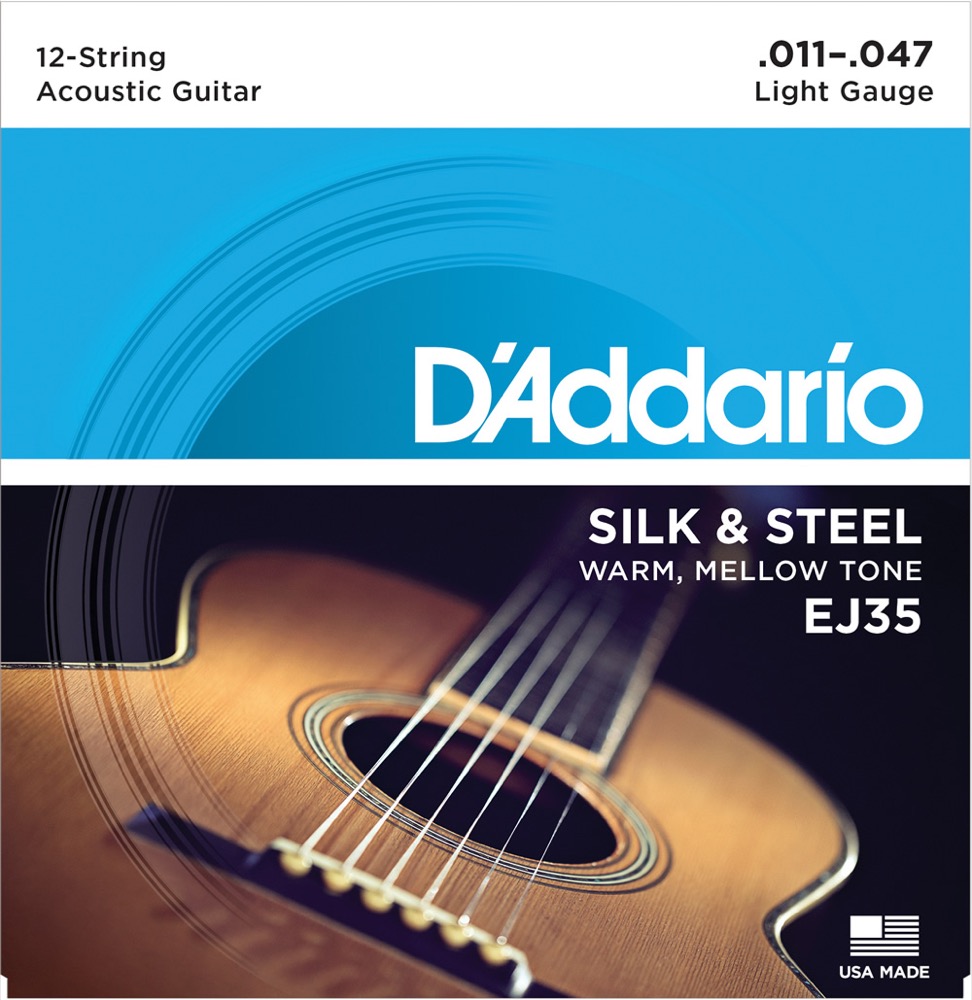 D'Addario ダダリオ EJ35 SILK & STEEL 12strings Silverplated Wound 12弦ギター用セット