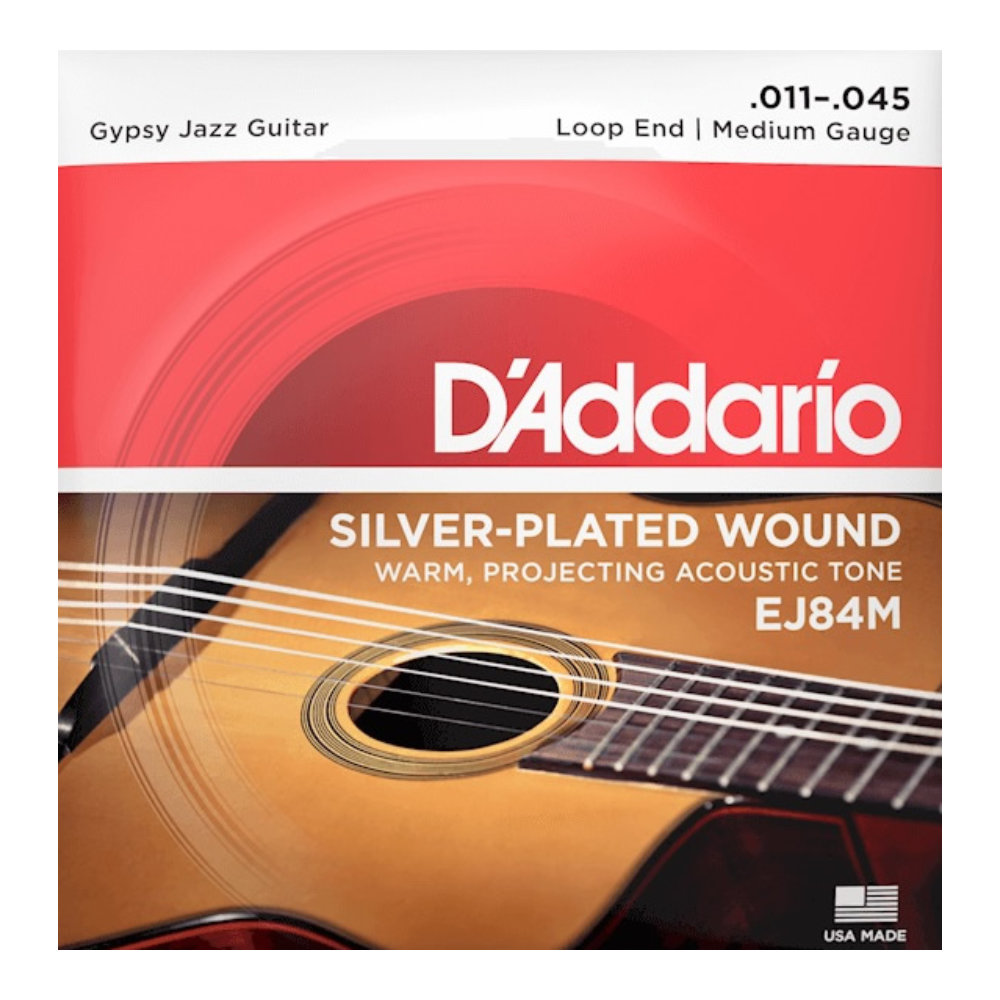 D'Addario ダダリオ EJ84M GYPSY JAZZ STRINGS Medium Loop End Acoustic Guitar Strings マカフェリギター弦