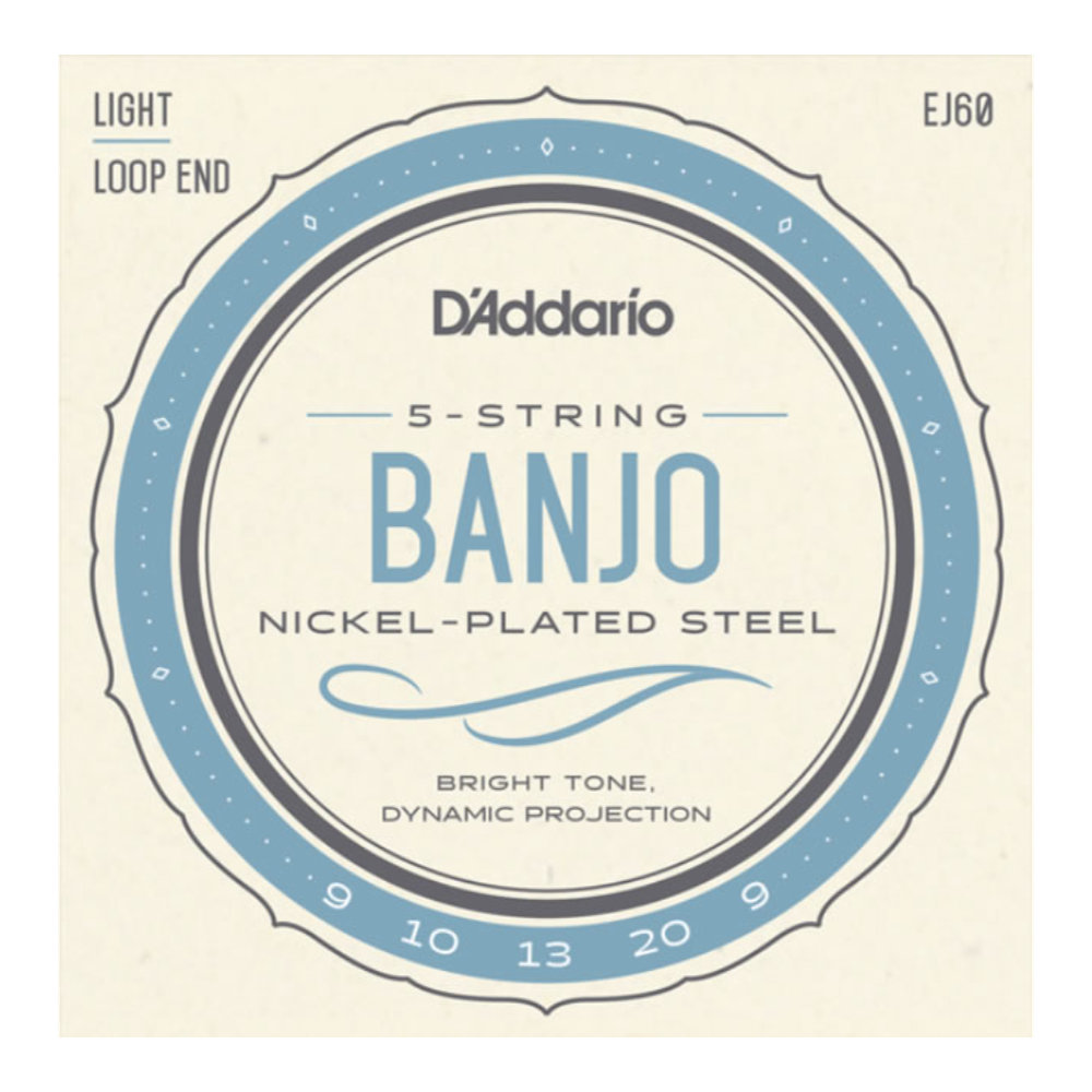 D'Addario ダダリオ EJ60 5-String Banjo Nickel Plated Light 9-20 バンジョー弦
