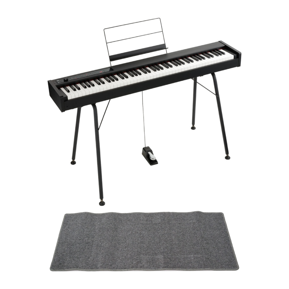 コルグ KORG D1 DIGITAL PIANO 電子ピアノ 純正スタンド（ST-SV1） ピアノマット(グレイ)付きセット
