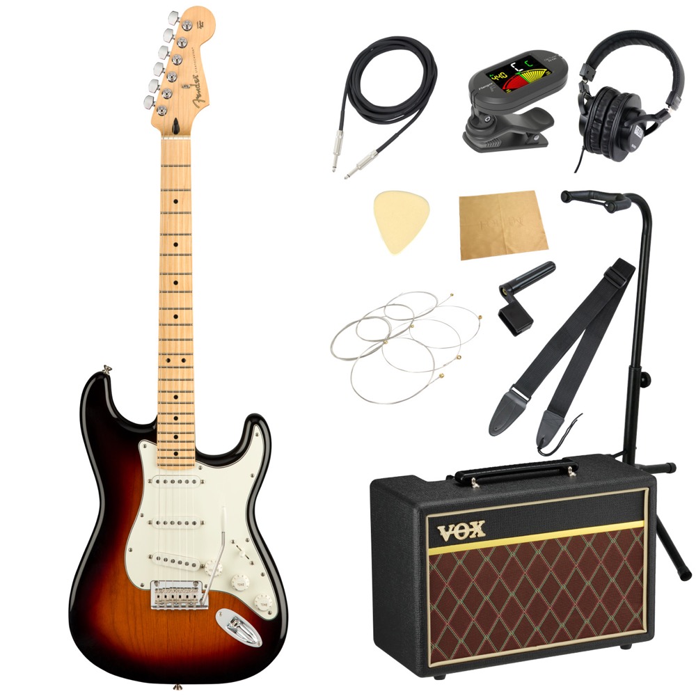 フェンダー Fender Player Stratocaster MN 3TS エレキギター VOXアンプ付き 入門11点 初心者セット