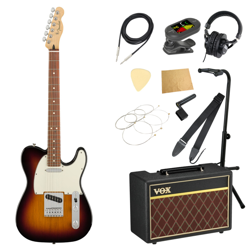 フェンダー Fender Player Telecaster PF 3TS エレキギター VOXアンプ付き 入門11点 初心者セット