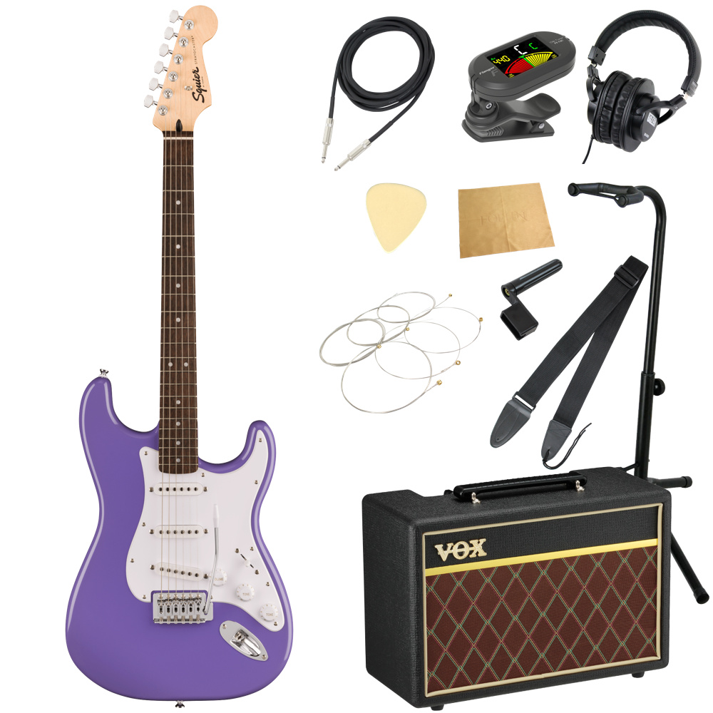 Squier Sonic Stratocaster LRL UVT エレキギター ストラトキャスター VOXアンプ付き 入門11点 初心者セット