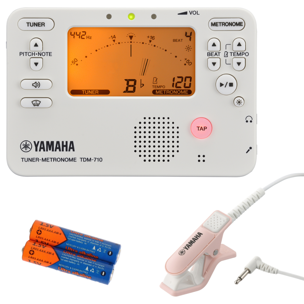 チューナー メトロノーム ヤマハ YAMAHA TDM-710IV ＆ TM-40PK 単4乾電池付き 吹奏楽 管楽器 チューナー ＆ マイク セット