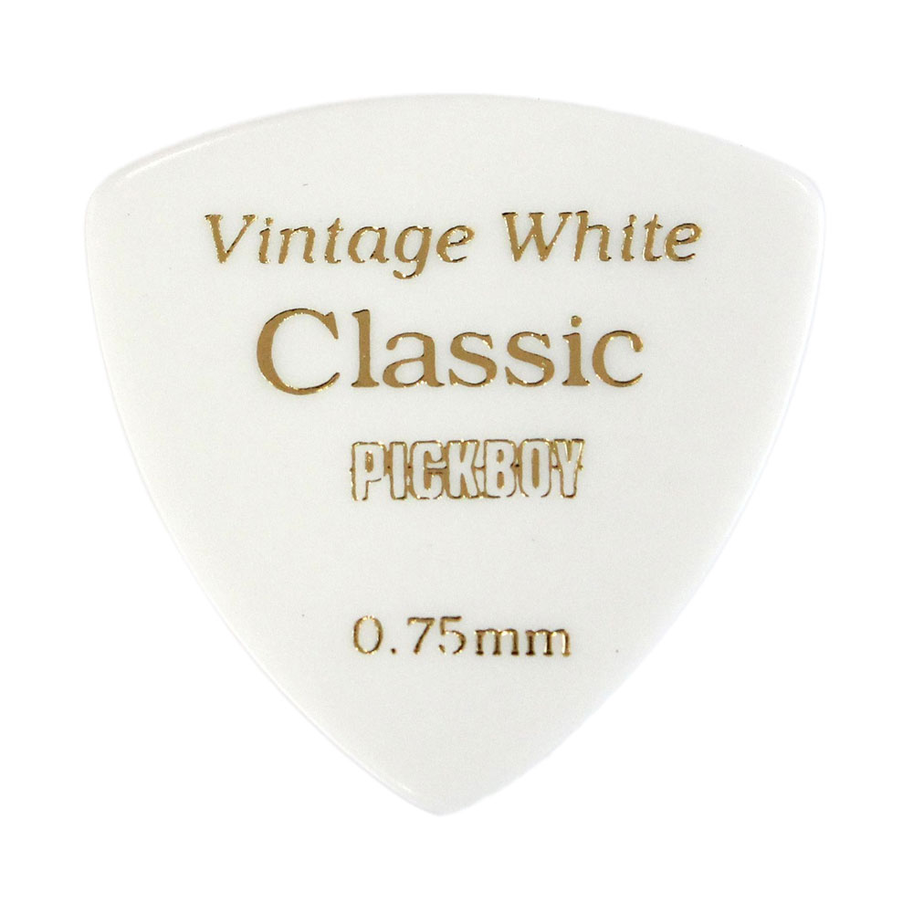 PICKBOY GP-04W/075 Vintage Classic White 0.75mm ギターピック×10枚
