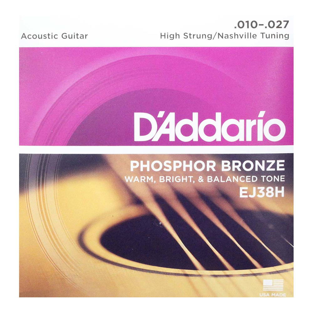 ダダリオ D'Addario EJ38H Phosphor Bronze High Strung/Nashville Tuning アコースティックギター弦×3SET