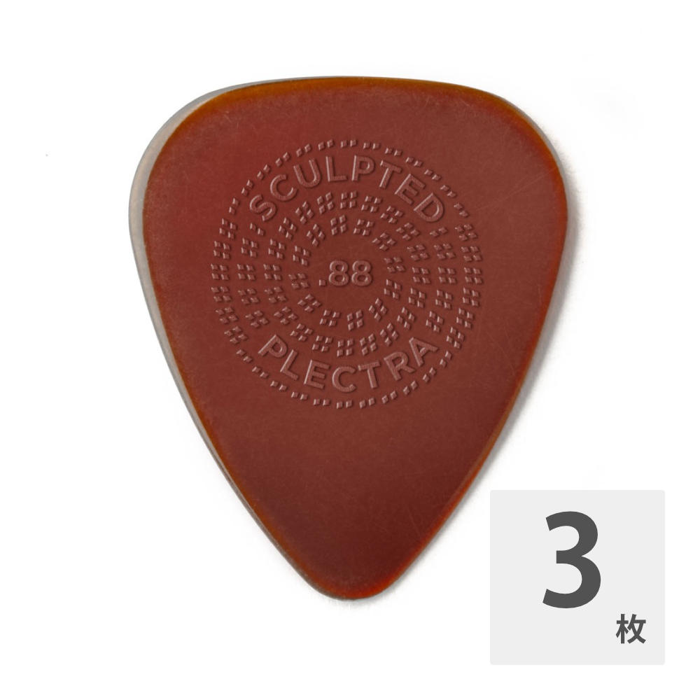 JIM DUNLOP Primetone Sculpted Plectra Standard with Grip 510P 0.88mm ギターピック×3枚入り