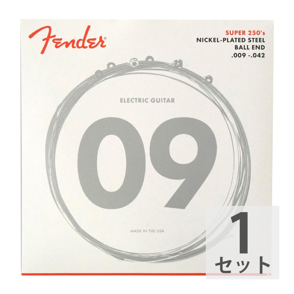Fender Super 250’s Nickel-Plated Steel 250L Light 09-42 エレキギター弦