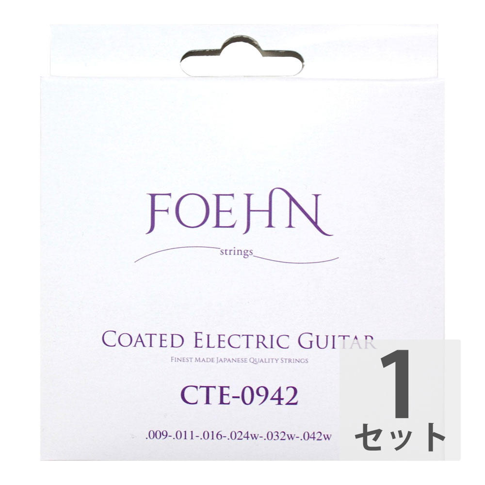 FOEHN CTE-0942 Coated Electric Guitar Strings Super Light コーティングエレキギター弦 09-42