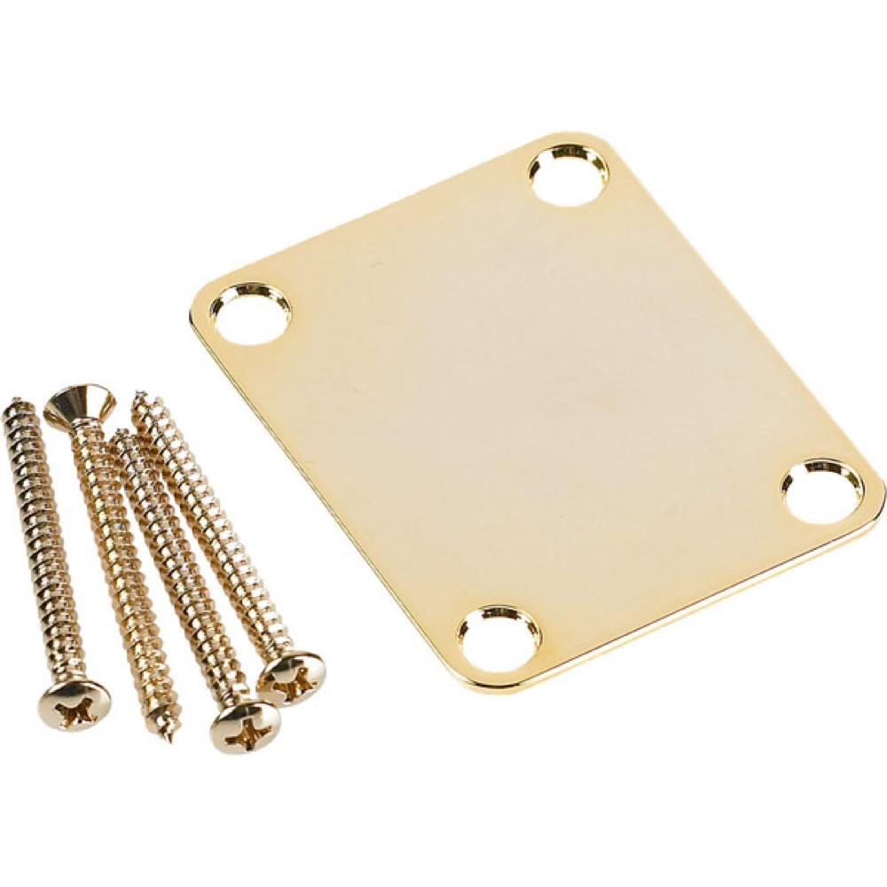 Fender 4-Bolt Vintage-Style Neck Plate No Logo Gold ギターパーツ