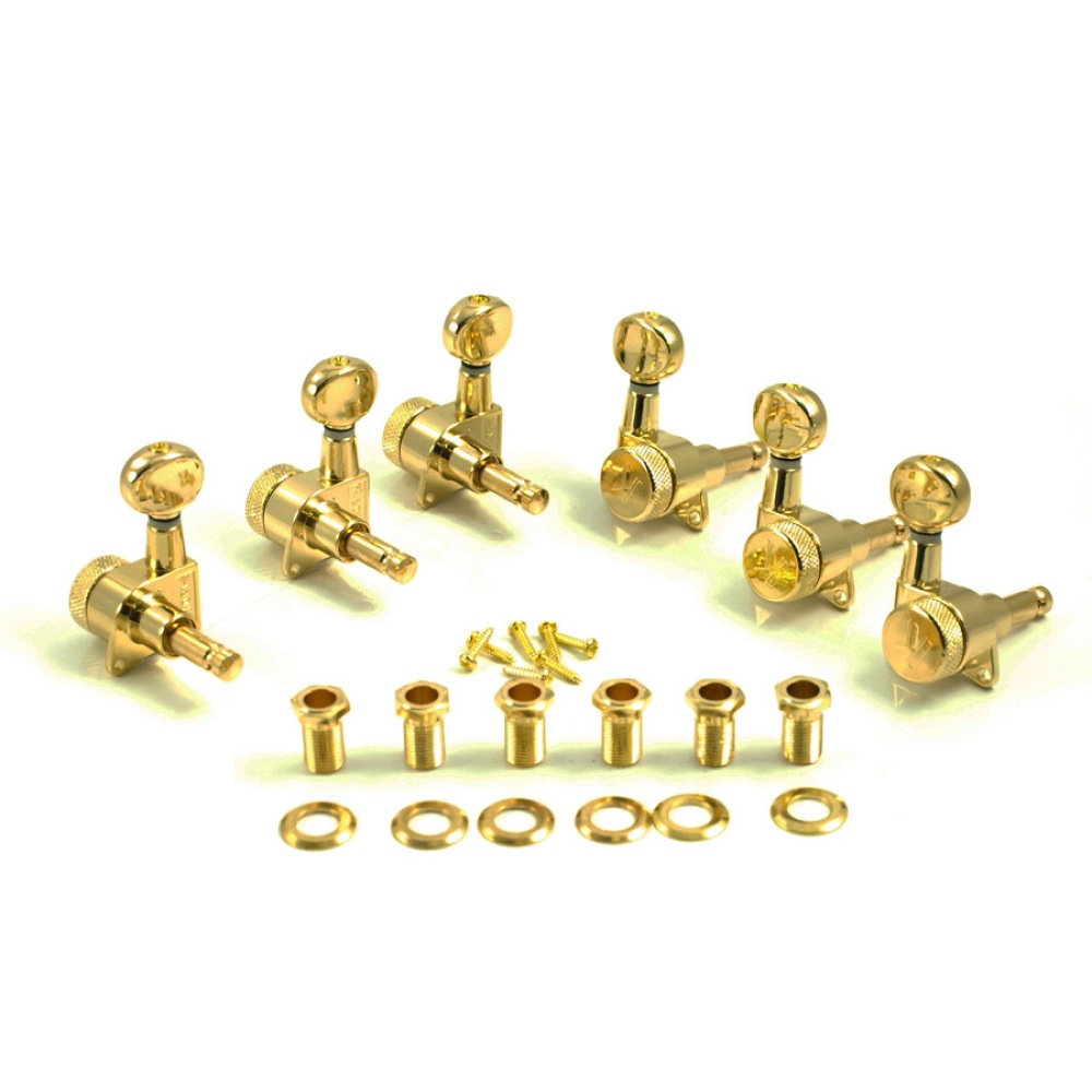 KLUSON 6 in Line/MB/Gold/Locking ギターペグ