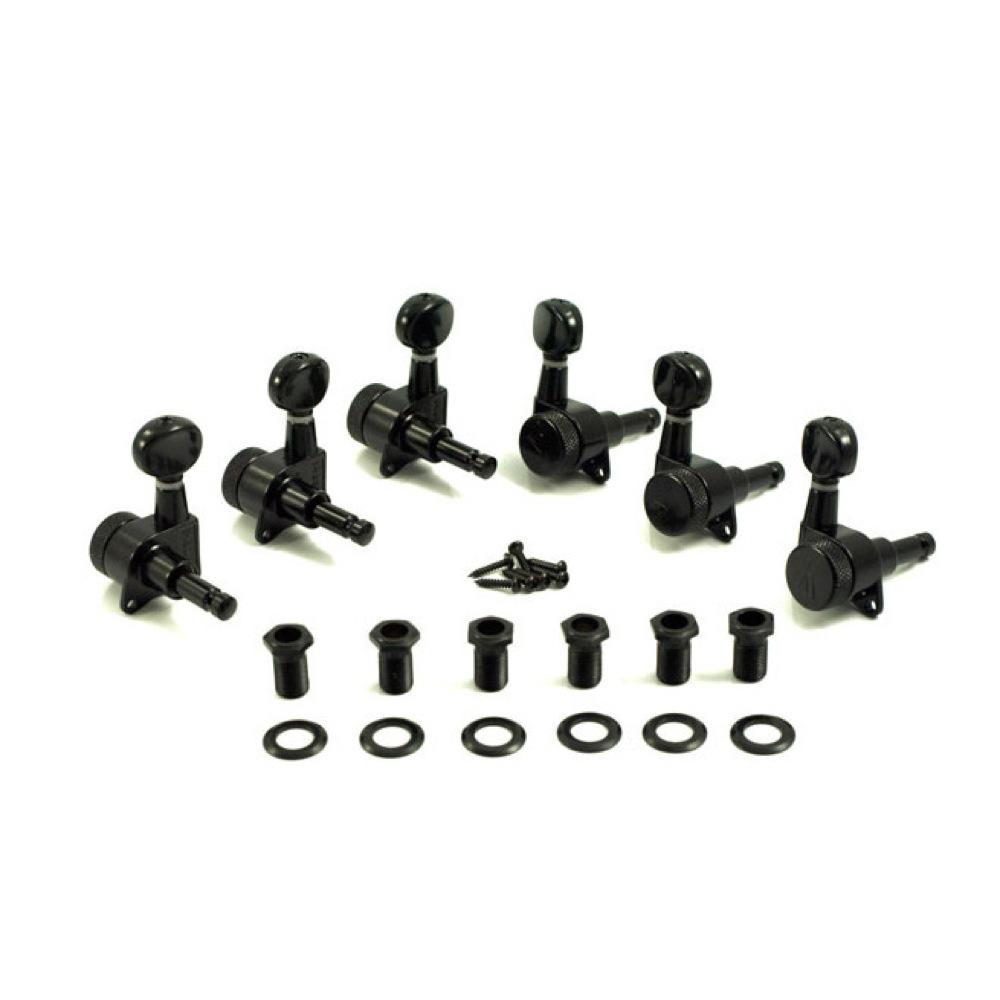 KLUSON 6 in Line/MB/Black/Locking ギターペグ