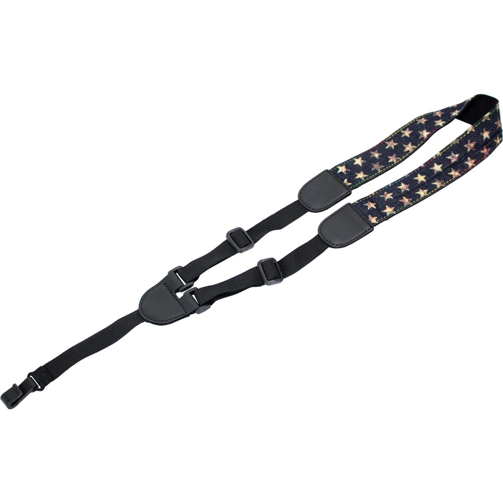 ROCK YOU S-013 Star Multi ウクレレストラップ 星柄/マルチカラー