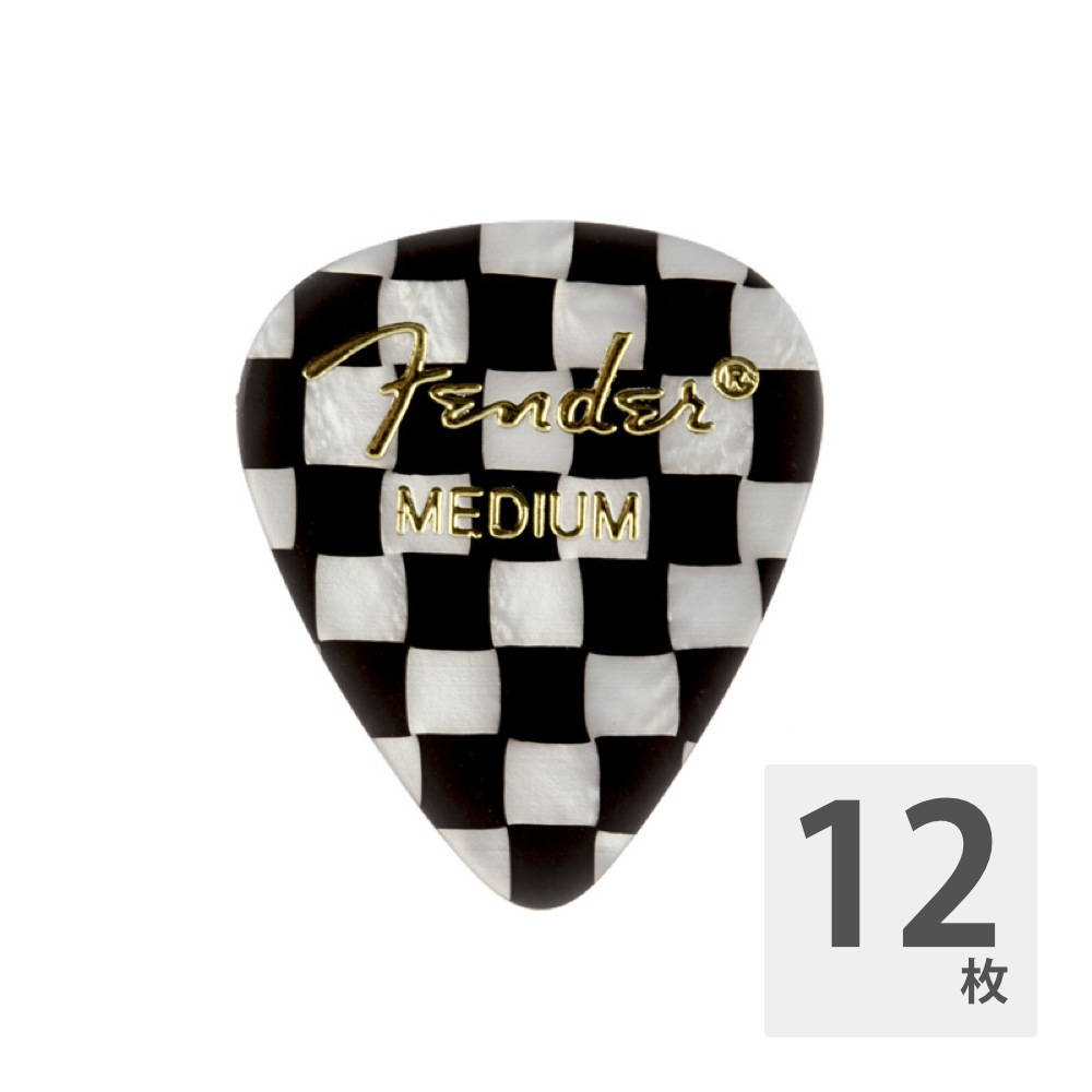 Fender 351 Shape Premium Picks Medium Checker ギターピック 12枚入り