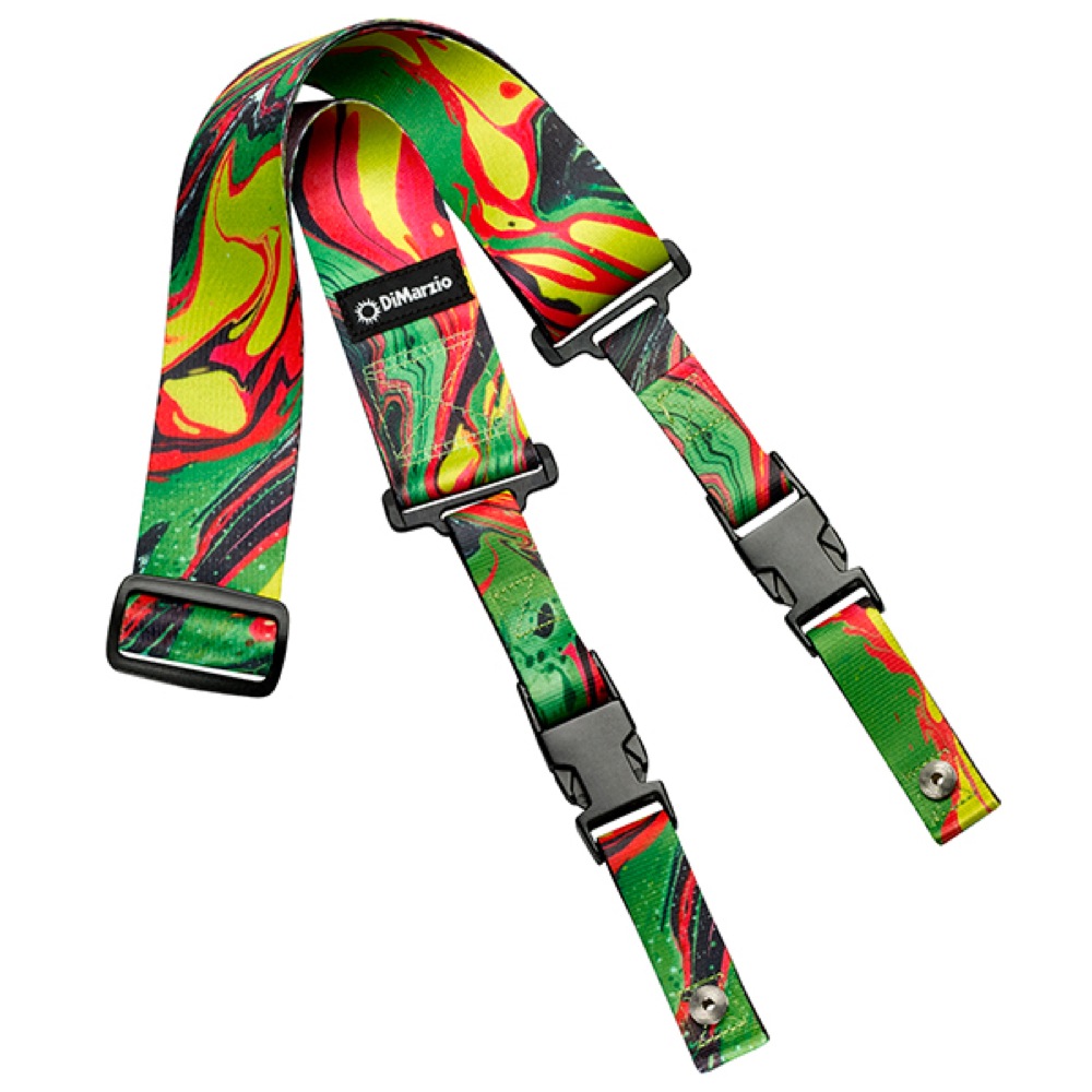 Dimarzio DD2241 Steve Vai ClipLock Green Universe ギターストラップ