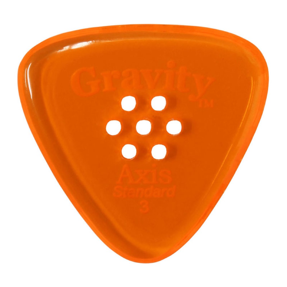 GRAVITY GUITAR PICKS Axis -Standard Multi-Hole- GAXS3PM 3.0mm Orange ピック
