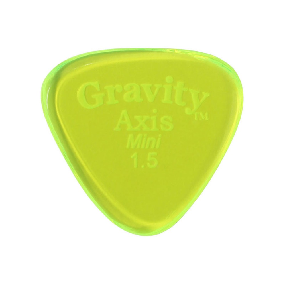 GRAVITY GUITAR PICKS Axis -Mini- GAXM15P 1.5mm Fluorescent Green ピック