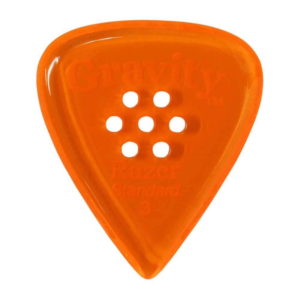 GRAVITY GUITAR PICKS Razer -Standard Multi-Hole- GRAS3PM 3.0mm Orange ピック