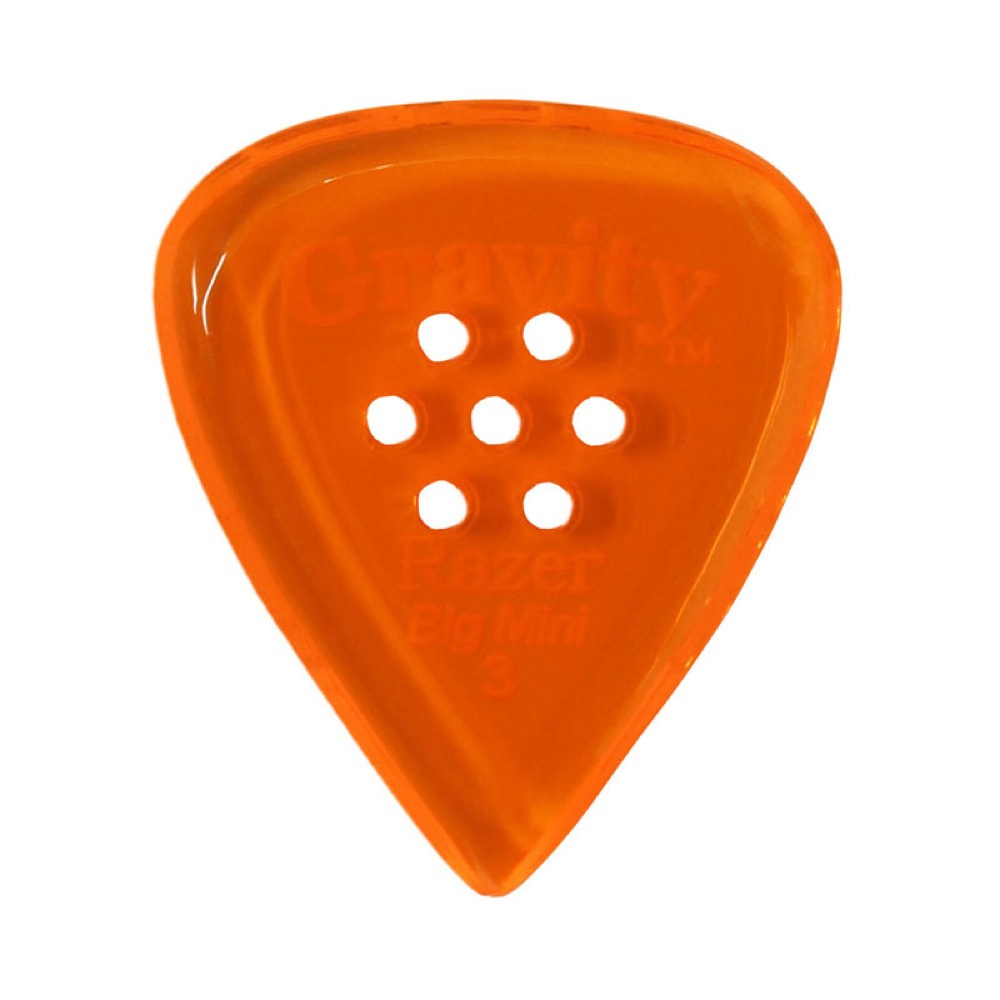 GRAVITY GUITAR PICKS Razer -Big Mini Multi-Hole- GRAB3PM 3.0mm Orange ピック