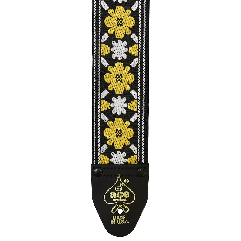 D’Andrea Ace Guitar Straps ACE-5 Rooftop ギターストラップ ストラップエンド形状、ロゴデザイン