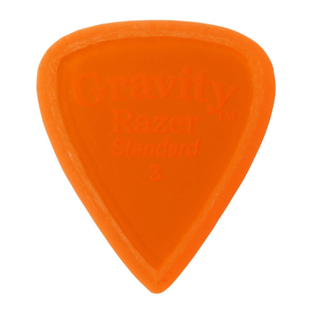 GRAVITY GUITAR PICKS Razer -Standard Master Finish- GRAS3M 3.0mm Orange ギターピック