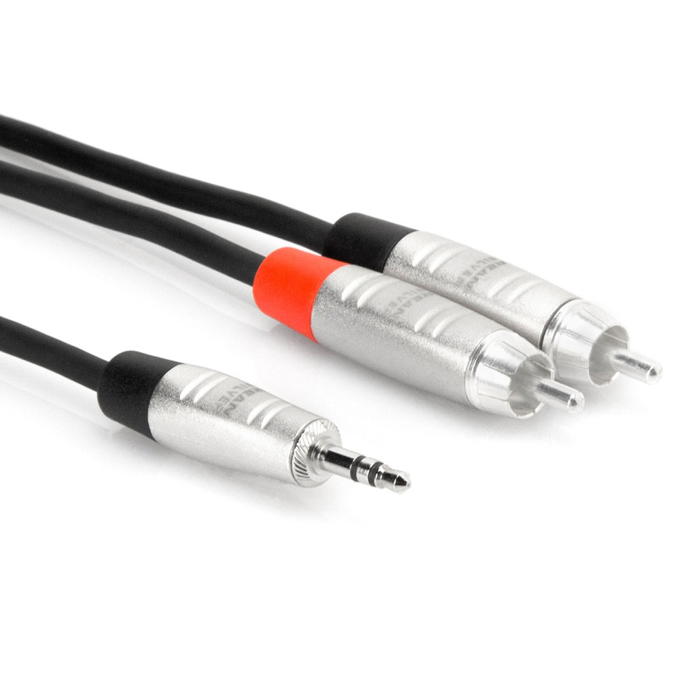 Hosa HMR-010Y 3m ステレオミニオス-RCAオスx2 オーディオケーブル