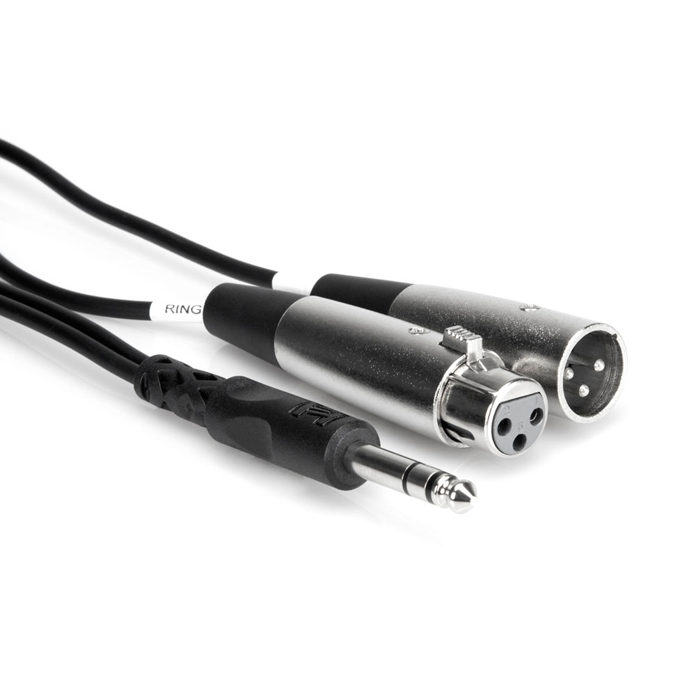 Hosa SRC-203 3m ステレオフォンオス-XLRキャノンメス/XLRキャノンオス インサーションケーブル