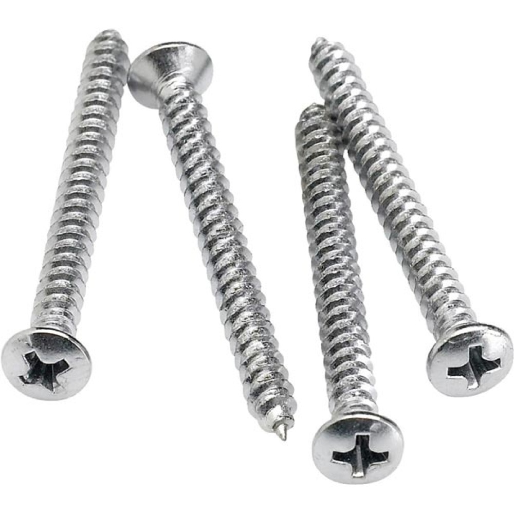 Fender Neck Mounting Screws (4) クローム ネックマウント用ネジ