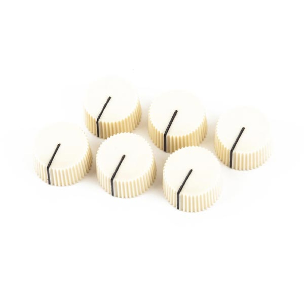 Fender Pure Vintage Radio Amplifier Knobs Cream アンプ用ノブ 6個セット
