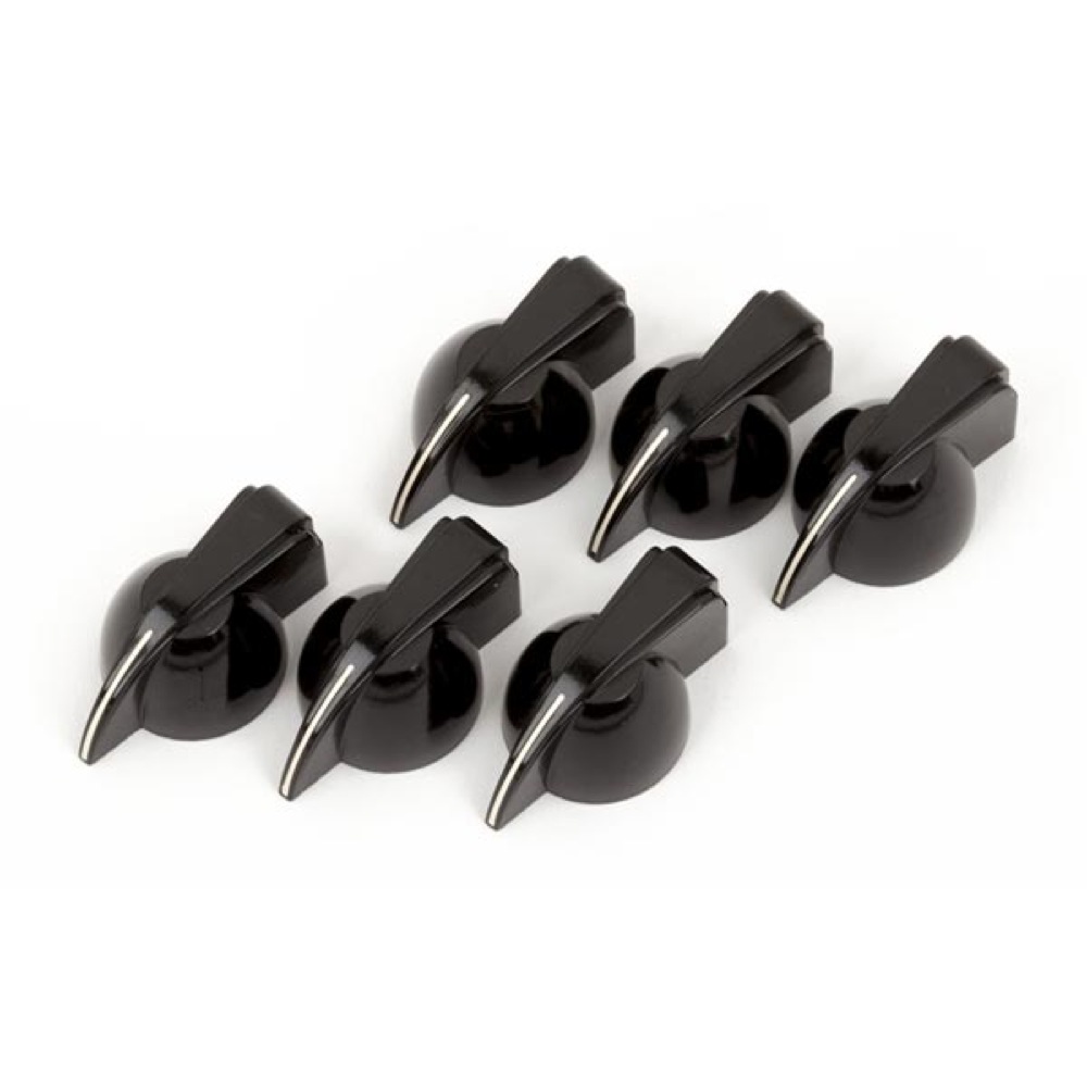 Fender Pure Vintage Chicken Head Amplifier Knobs ブラック アンプ用ノブ6個セット