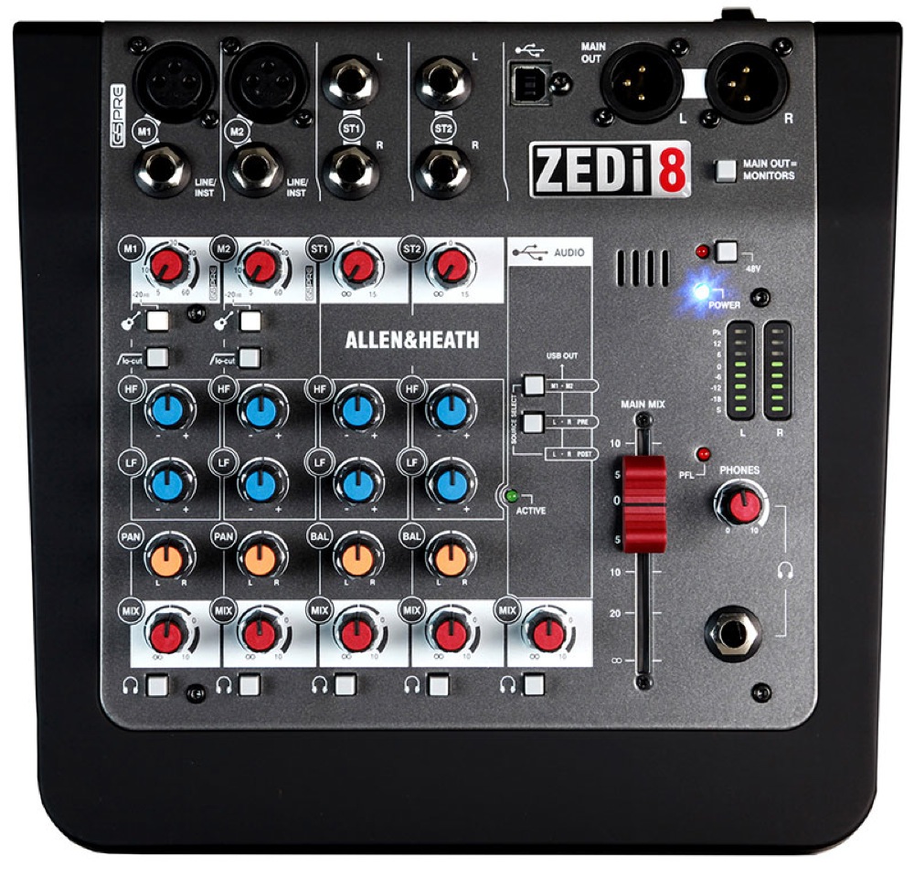 ALLEN&HEATH ZEDi-8 ハイブリットミキサー（ZEDi8/X）(USB オーディオ