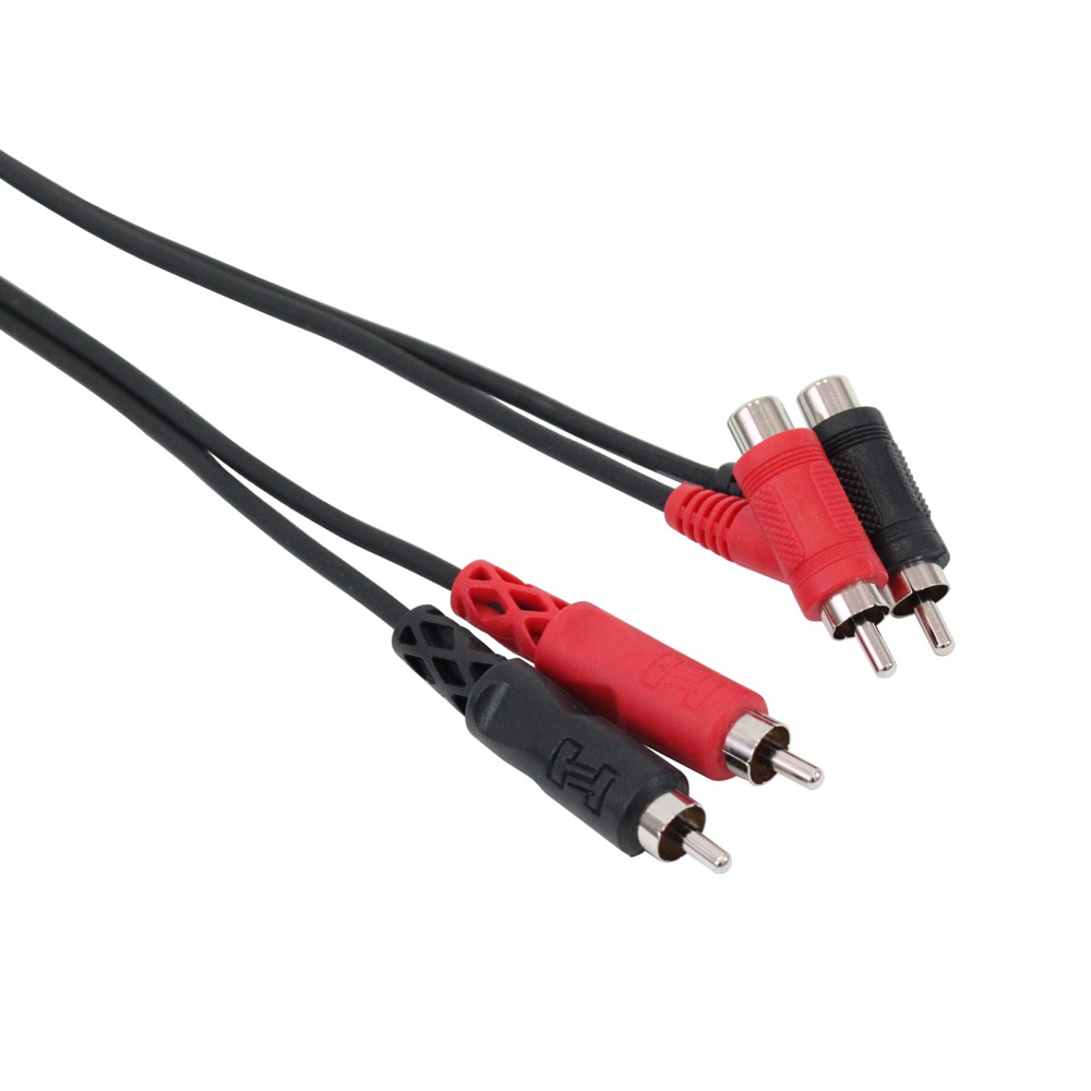 Hosa CRA-201PB 1m RCAオスx2-ピギーバック型RCAオスx2 オーディオケーブル